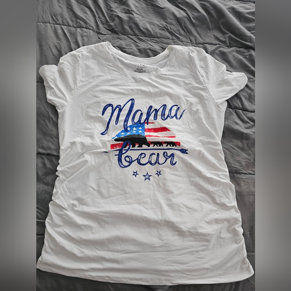 Maternity Tshirt red white and blue